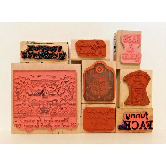 Rubber Stamps Lot of 17 Sentiments Phrases Inkadinkado Stampin' Up Studio G - Picture 3 of 7